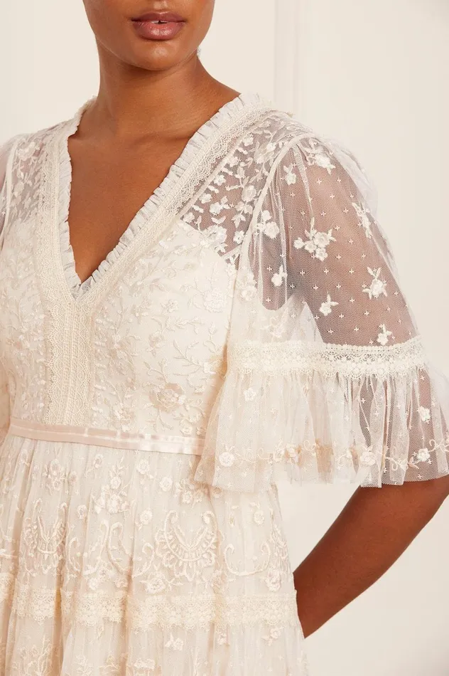 Lottie Lace Gown Champagne Women Needle and Thread Dresses