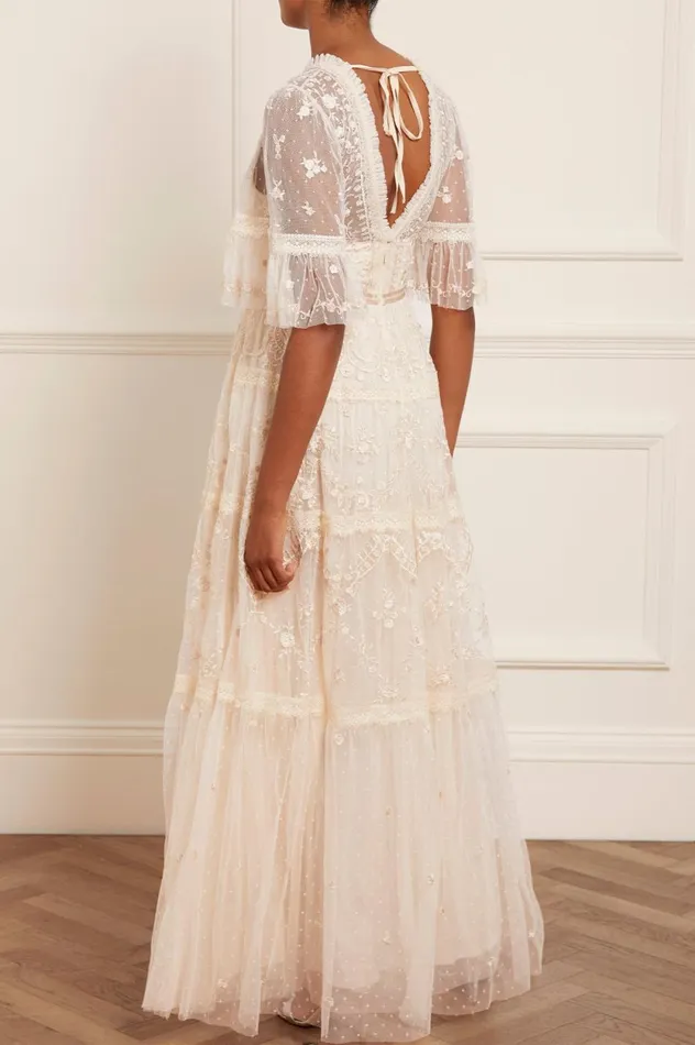 Lottie Lace Gown Champagne Women Needle and Thread Dresses