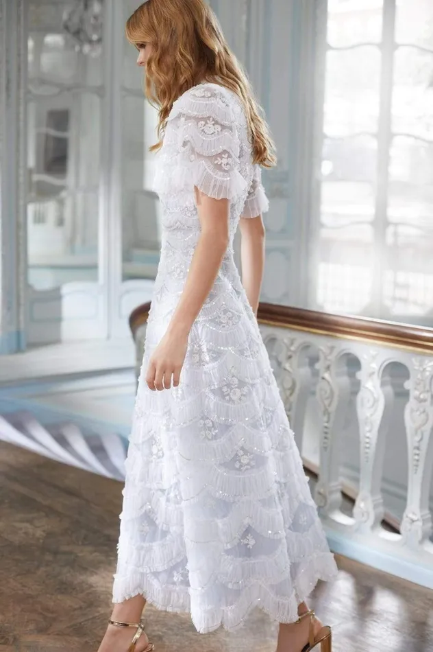 Lunette Blossom Ankle Gown Blue Women Needle and Thread Dresses