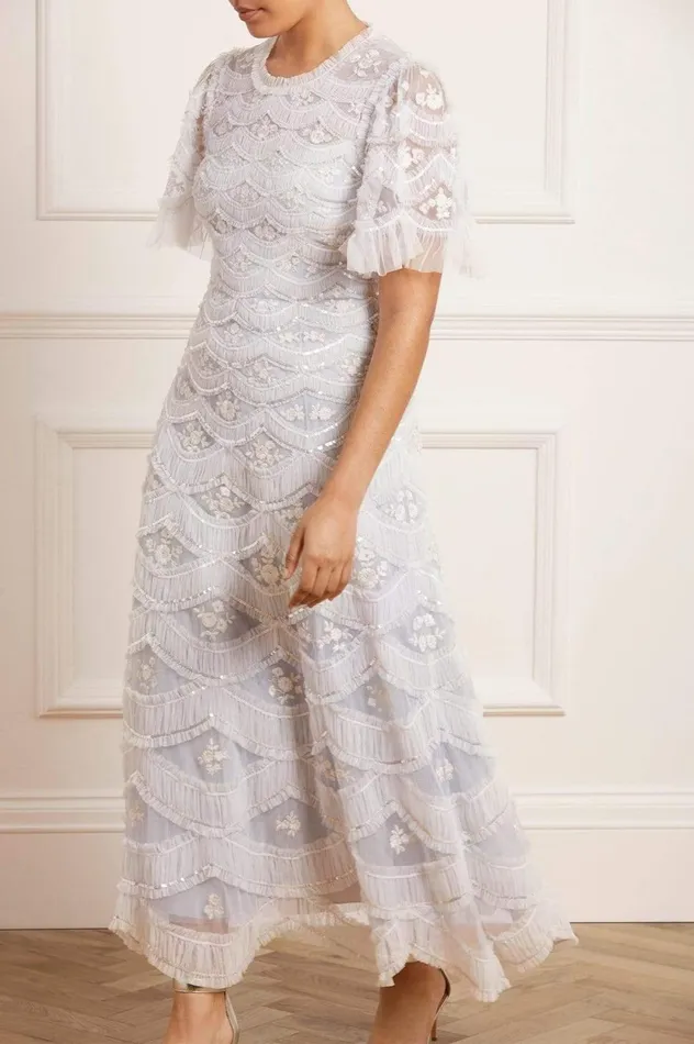 Lunette Blossom Ankle Gown Blue Women Needle and Thread Dresses