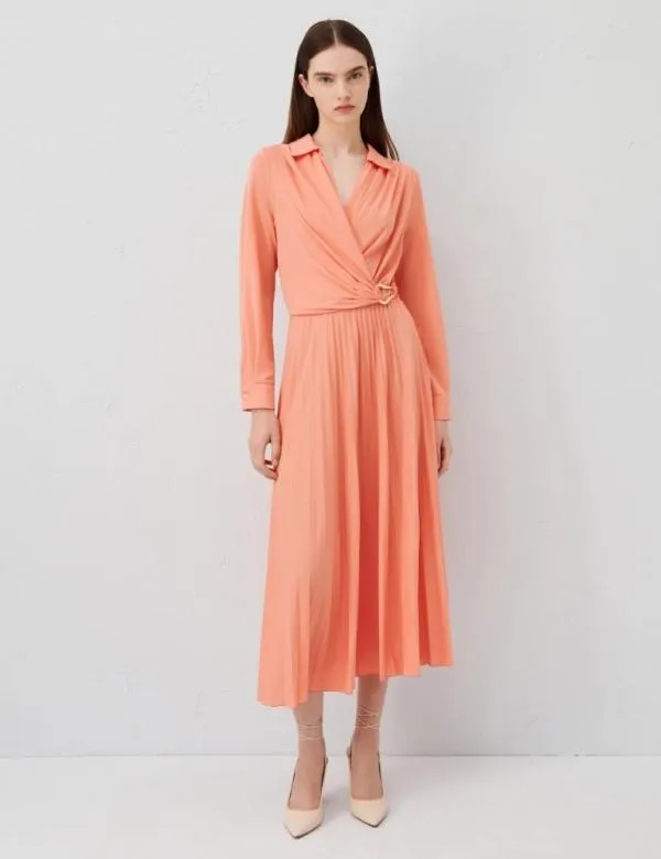 Marella Dresses Women Crepe Dress Peach