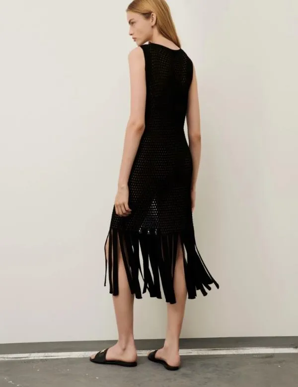 Marella Dresses Women Knit Dress With Sheath Dress Black