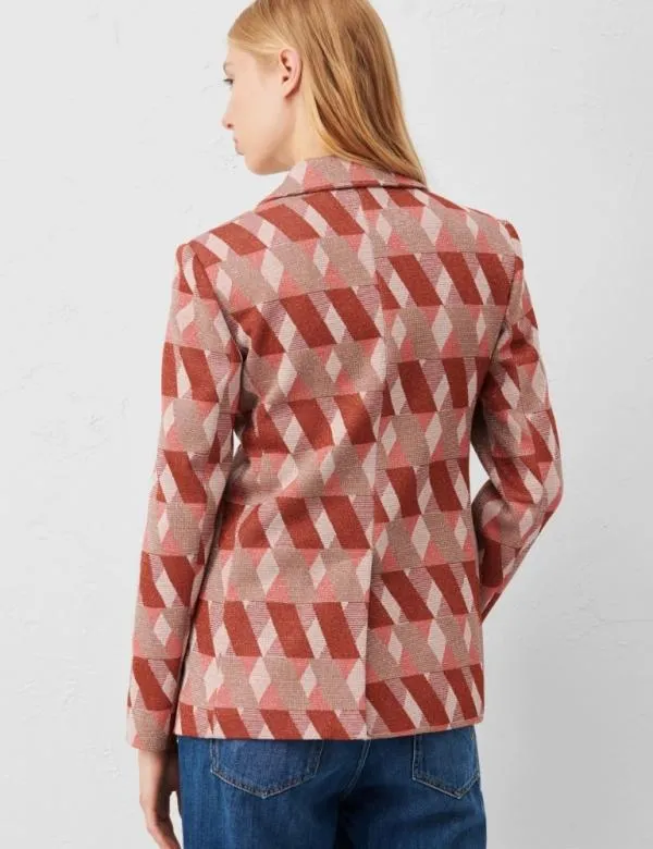 Marella Jackets Women Jacquard Blazer Rust