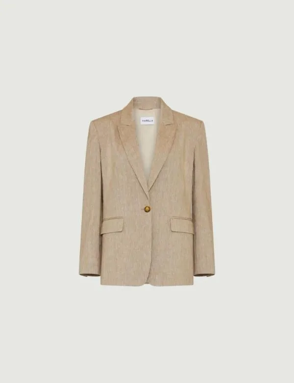 Marella Jackets Women Linenblend Blazer Colonial