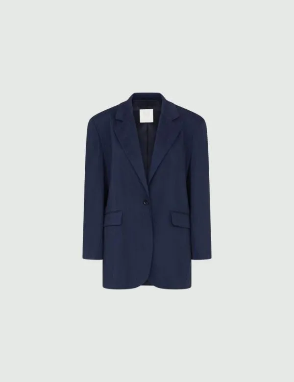 Marella Jackets Women Linenblend Blazer Midnightblue