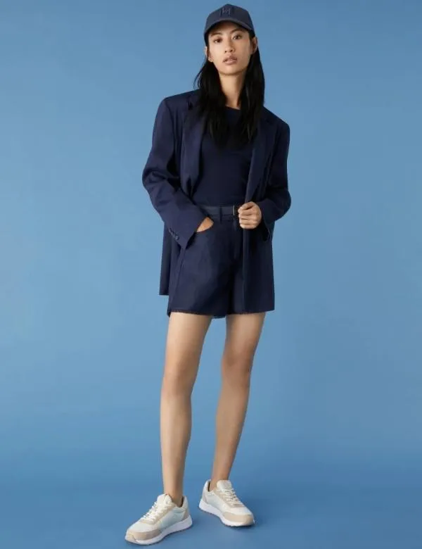 Marella Jackets Women Linenblend Blazer Midnightblue