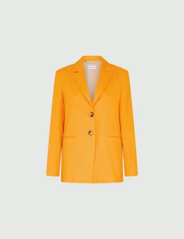 Marella Jackets Women Linenblend Blazer Orange