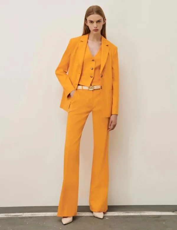 Marella Jackets Women Linenblend Blazer Orange