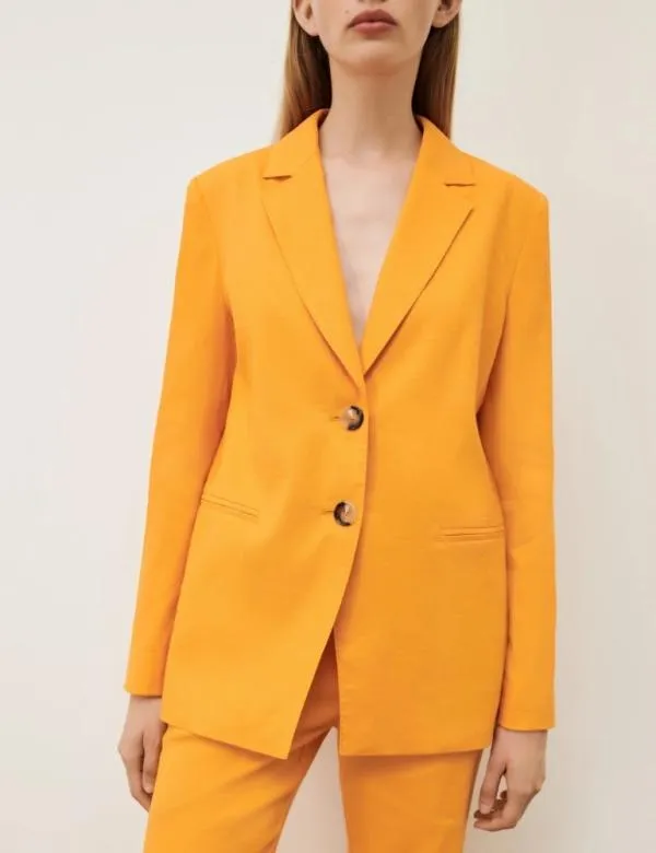 Marella Jackets Women Linenblend Blazer Orange