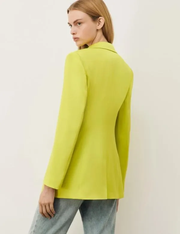Marella Jackets Women Satin Blazer Lime