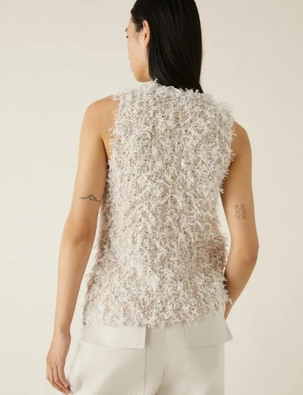 Marella Knitwear Women Knitted Gilet Wool White