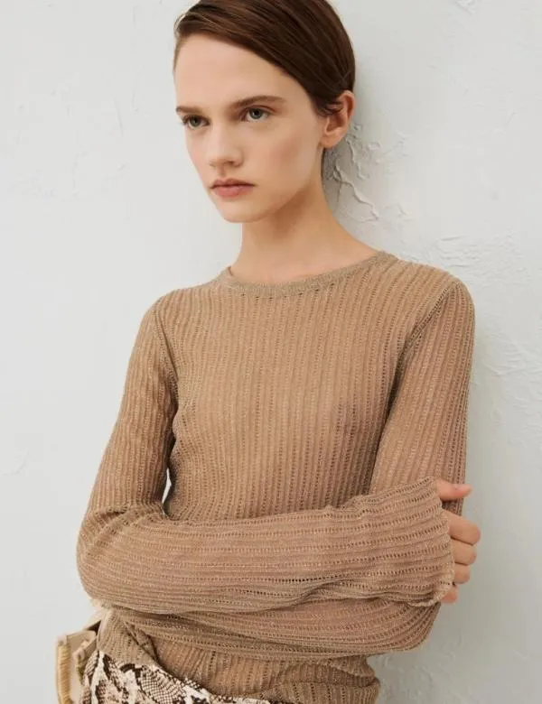 Marella Knitwear Women Lurex Sweater Colonial