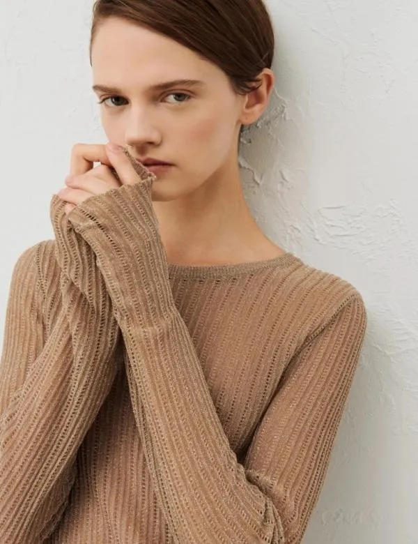 Marella Knitwear Women Lurex Sweater Colonial