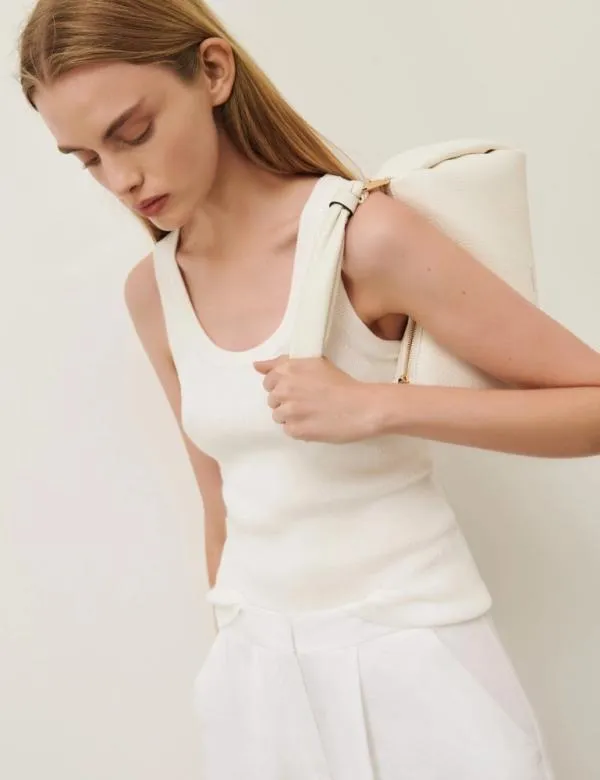 Marella Knitwear Women Openknit Top Natural