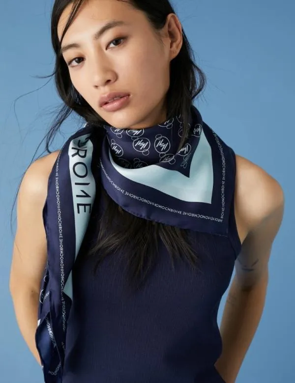 Marella Scarves And Foulard Women Silk Scarf Midnightblue