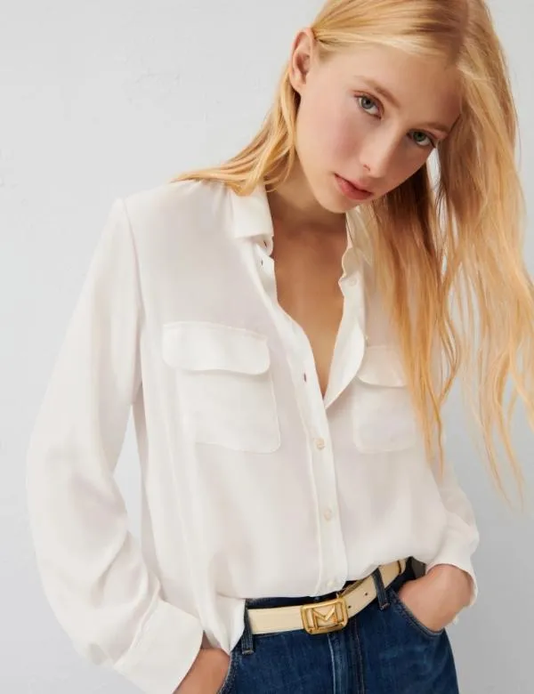 Marella Shirts Women Crepe Shirt White