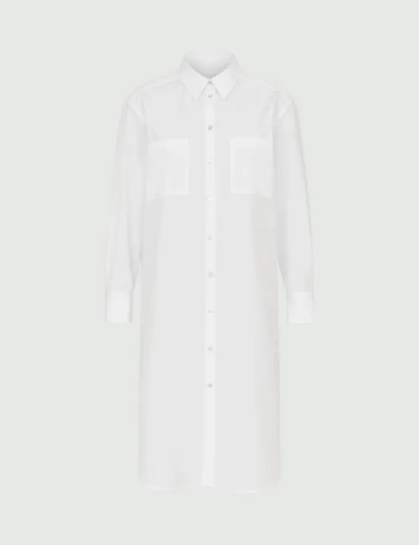 Marella Shirts Women Long Poplin Shirt White