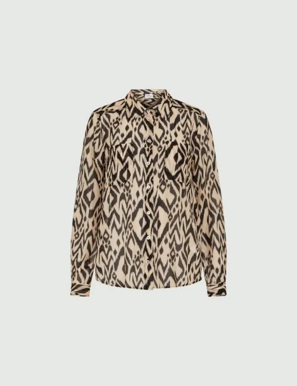 Marella Shirts Women Patterned Shirt Black