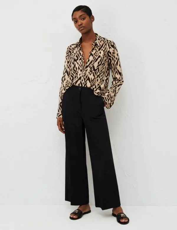 Marella Shirts Women Patterned Shirt Black