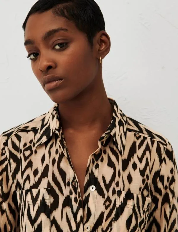 Marella Shirts Women Patterned Shirt Black