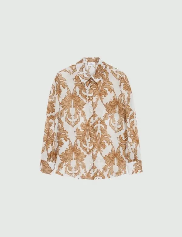 Marella Shirts Women Patterned Shirt Natural