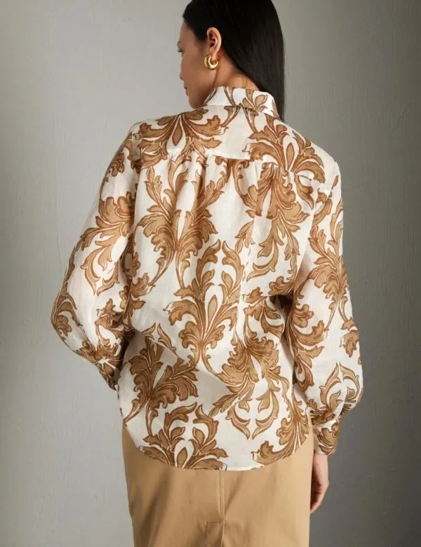 Marella Shirts Women Patterned Shirt Natural