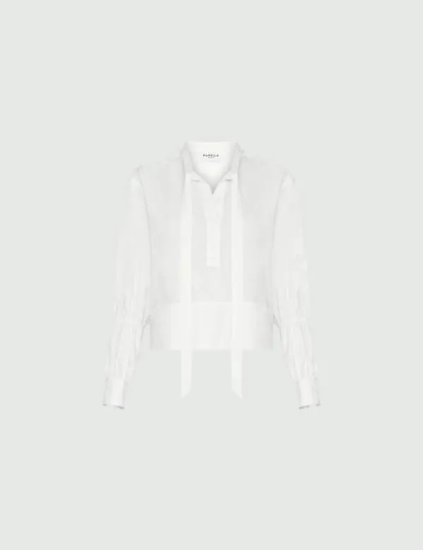 Marella Shirts Women Poplin Blouse Optical White