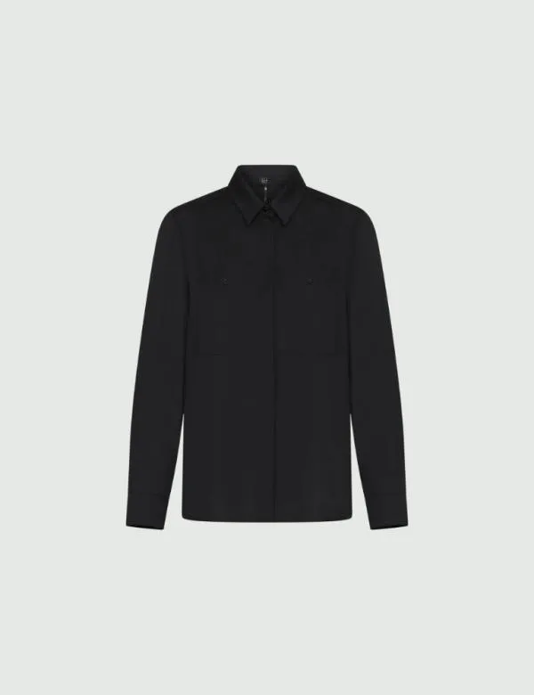 Marella Shirts Women Satin Shirt Black