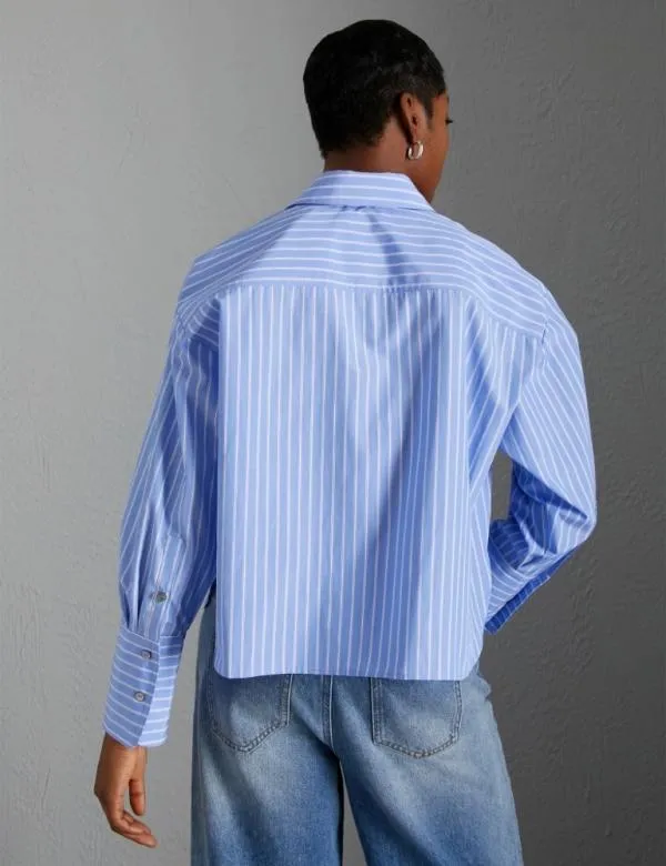 Marella Shirts Women Shirt With Removable Neckerchief Light Blue