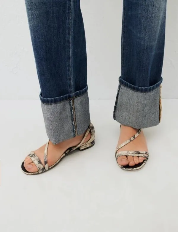 Marella Shoes Women Flat Sandals Dark Brown