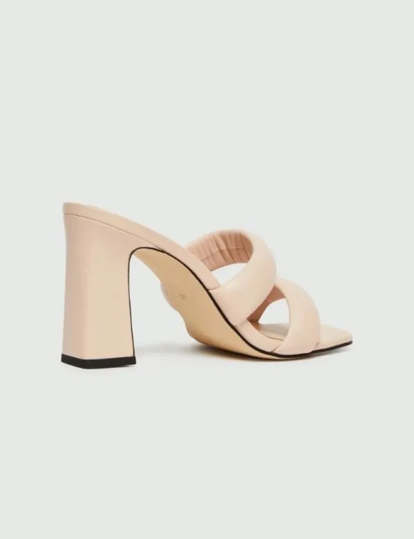 Marella Shoes Women Leather Mules Pink