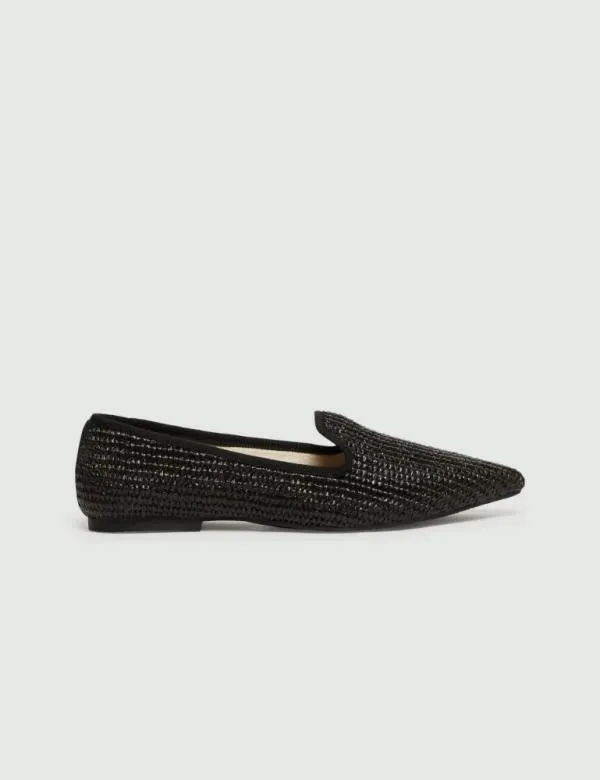 Marella Shoes Women Raffia Slippers Black