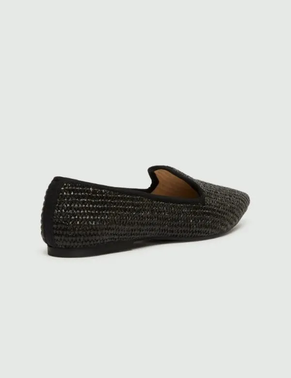 Marella Shoes Women Raffia Slippers Black