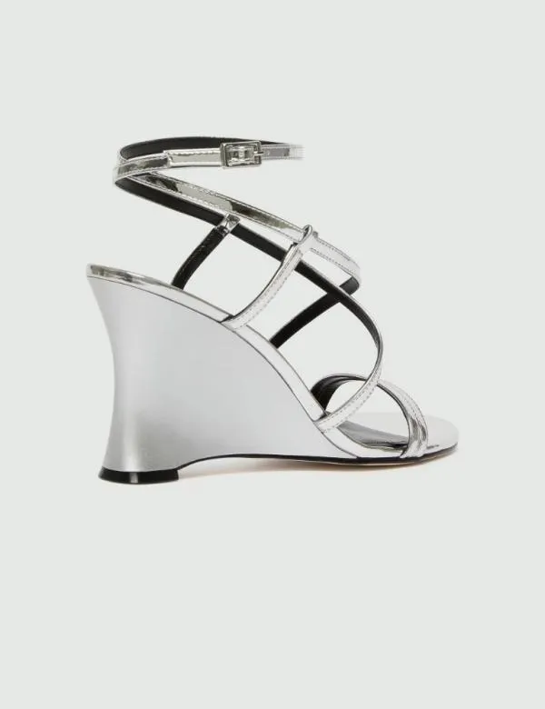 Marella Shoes Women Wedge Sandals Silver