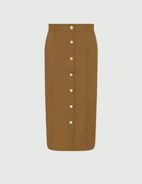 Marella Skirts Women Buttonup Skirt Olive