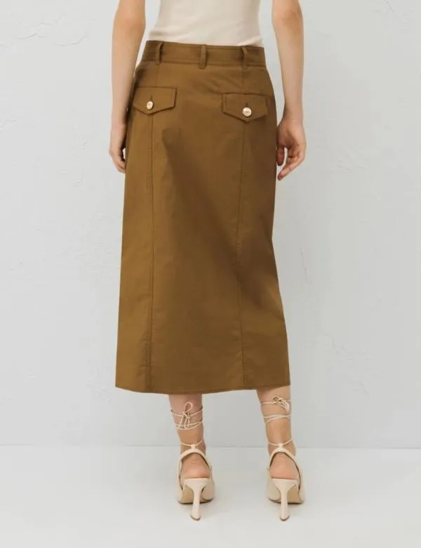 Marella Skirts Women Buttonup Skirt Olive