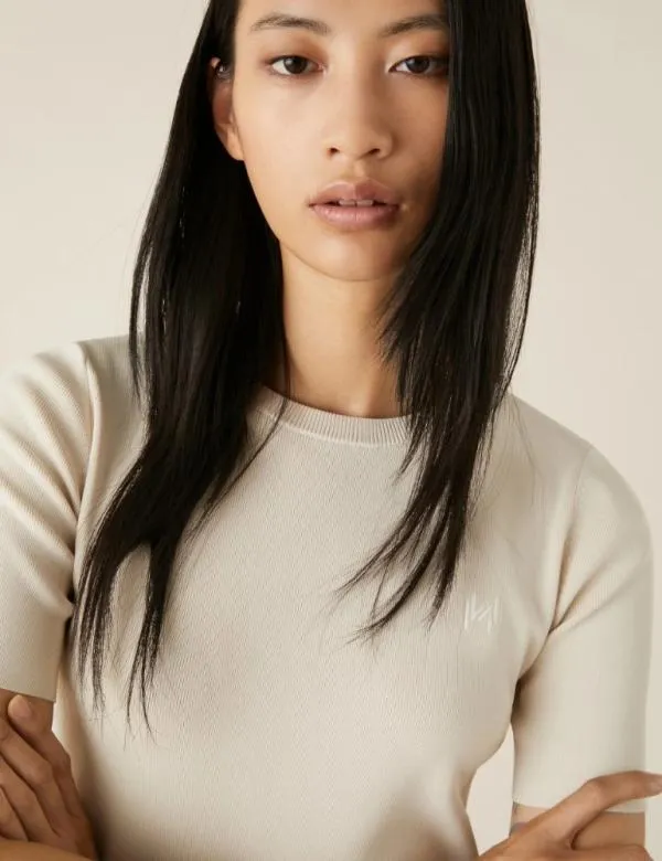 Marella Tops And TShirt Women Knitted Tshirt Wool White