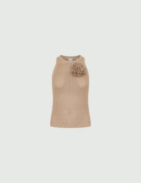 Marella Tops And TShirt Women Openworkknit Top Beige