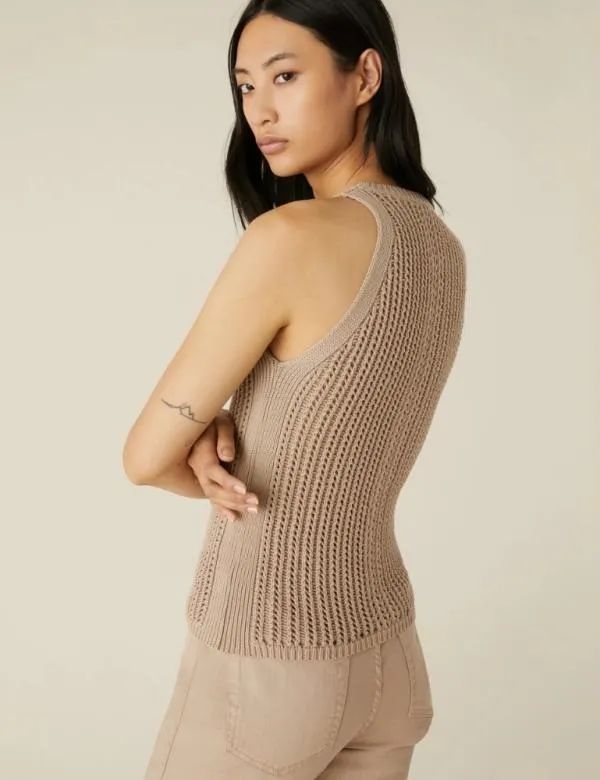 Marella Tops And TShirt Women Openworkknit Top Beige