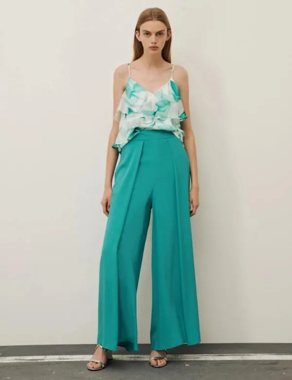 Marella Tops And TShirt Women Ruffle Top Emerald