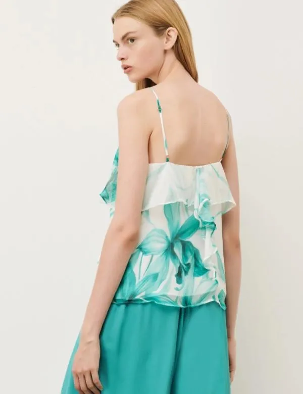Marella Tops And TShirt Women Ruffle Top Emerald