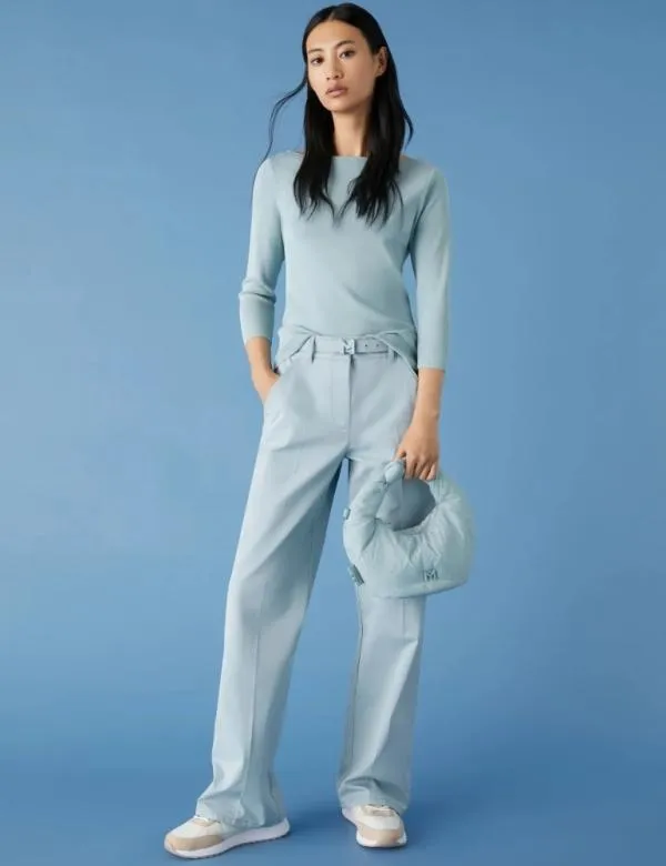 Marella Tops And TShirt Women Slimfit Tshirt Skyblue