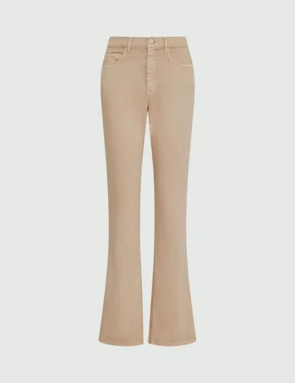 Marella Trousers Women Bootcut Jeans Beige