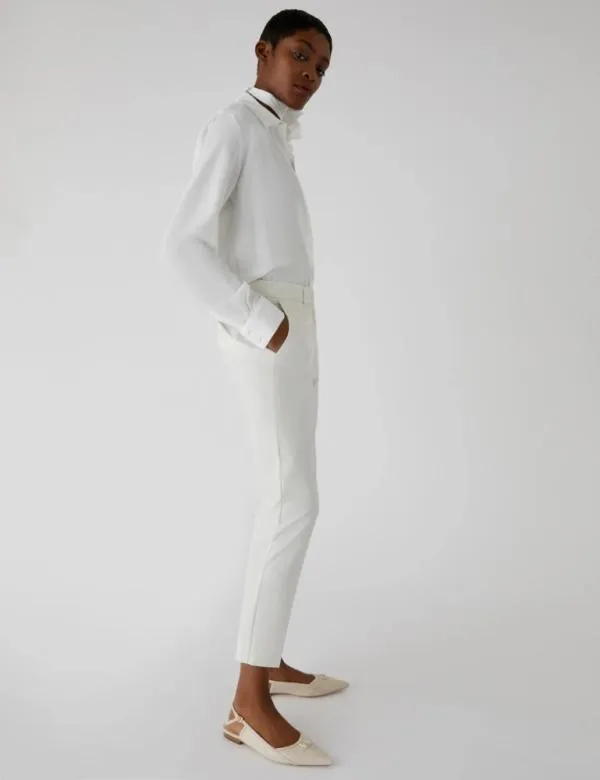 Marella Trousers Women Chino Trousers Cream