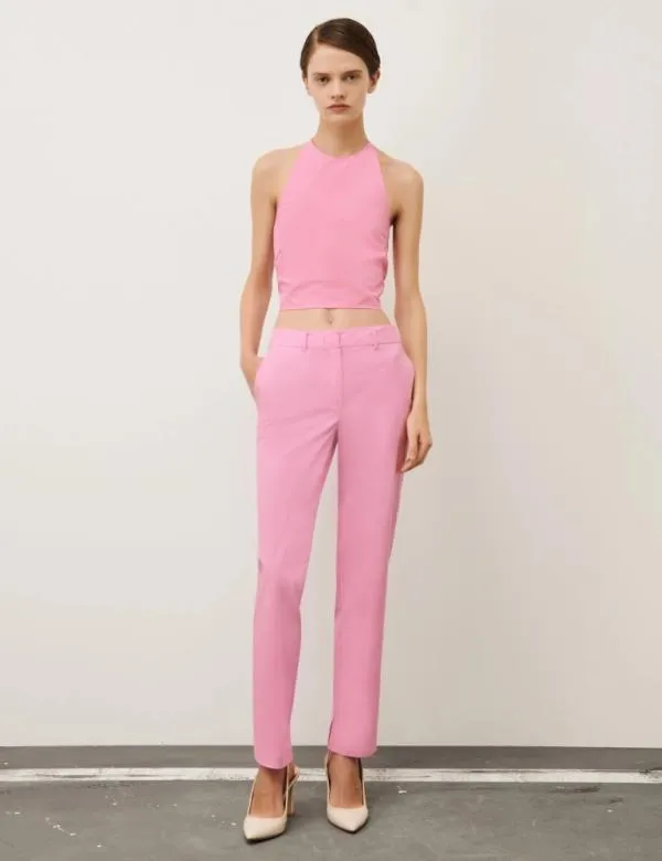 Marella Trousers Women Chinos Deep Rose