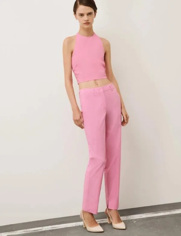 Marella Trousers Women Chinos Deep Rose