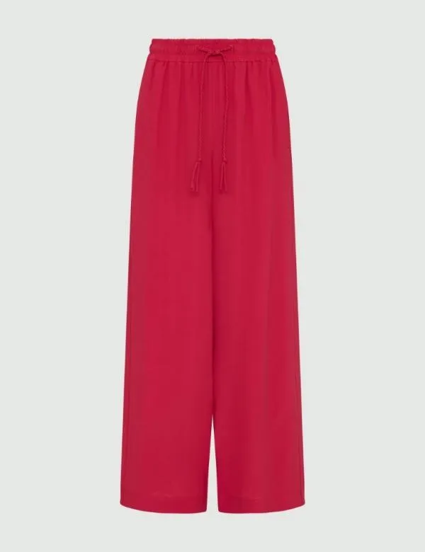 Marella Trousers Women Drawstring Trousers Ruby