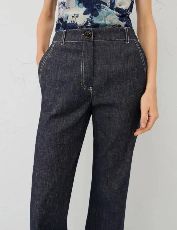 Marella Trousers Women Flared Trousers Navy