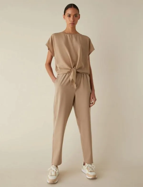 Marella Trousers Women Joggers Beige