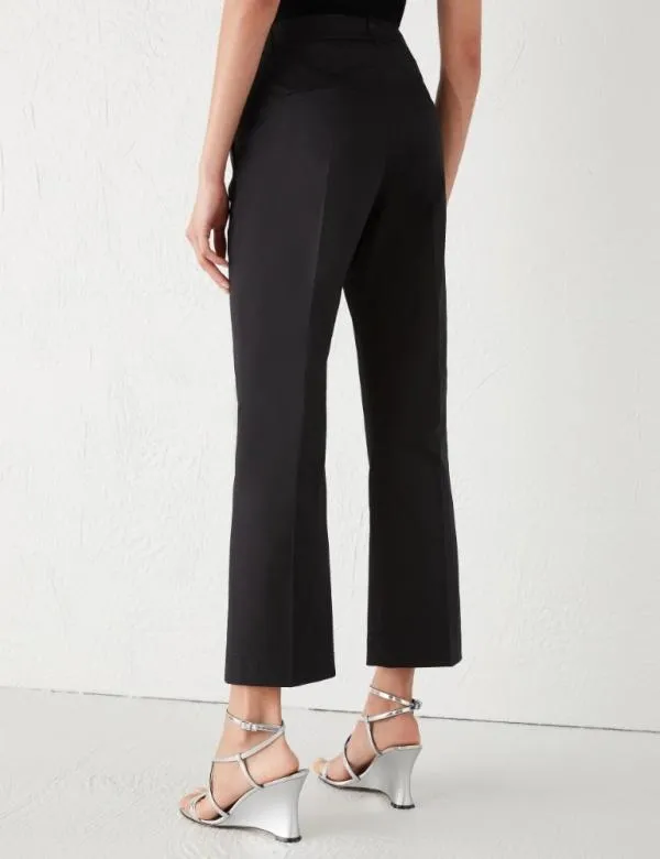 Marella Trousers Women Satin Trousers Black